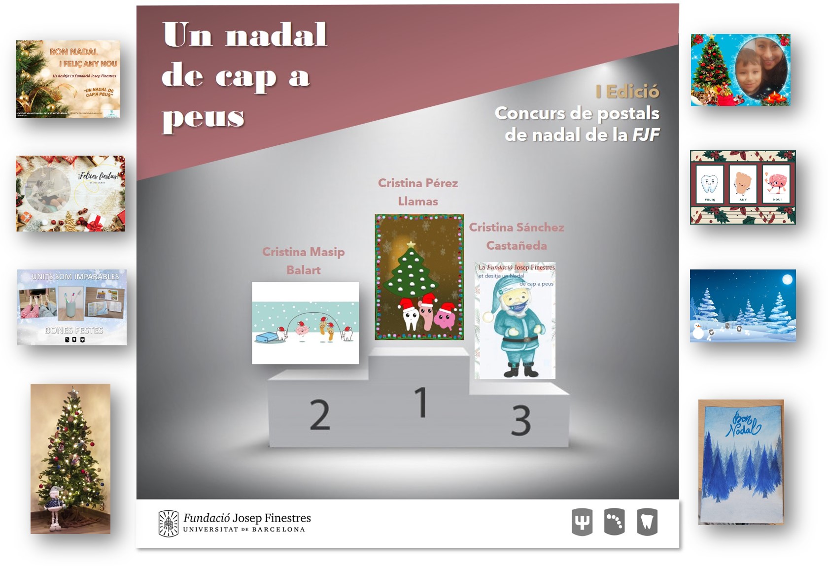 Cristina Pérez, guanyadora de la 1a edició del Concurs de postals de Nadal de la FJF